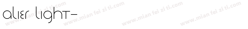 alier light字体转换
